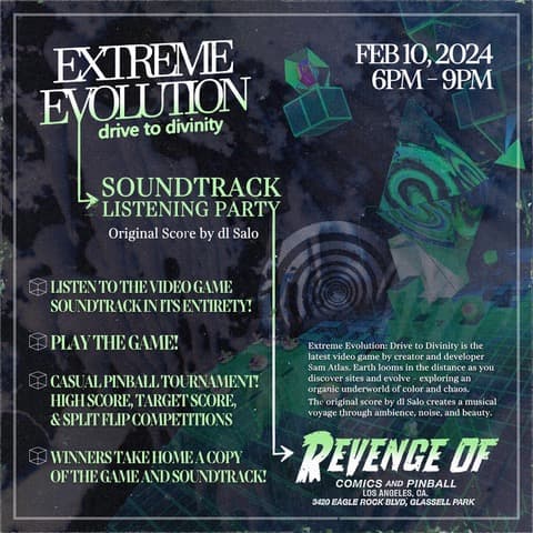 dl Salo's soundtrack extreme evolution listening party at Revenge of in Los Angeles